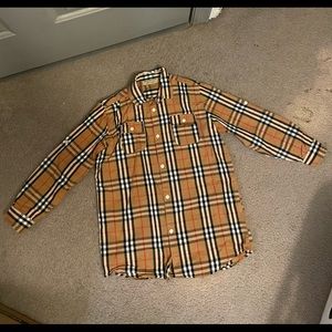Burberry button up shirt Antique Yellow junior teen size